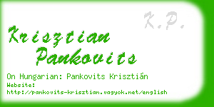 krisztian pankovits business card