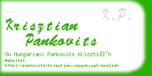 krisztian pankovits business card